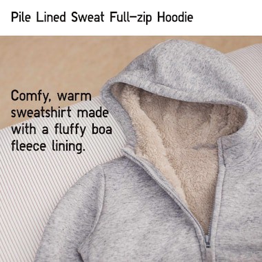 Áo Hoodie lót lông cừu bé trai &amp; bé gái Uniqlo CHÍNH HÃNG SIÊU XỊN size đại cao 110 - 160cm