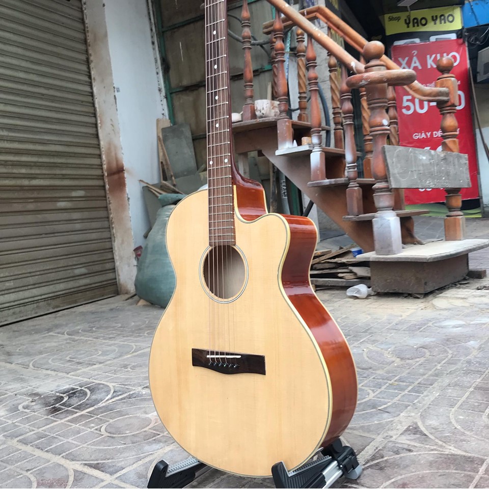 Đàn Guitar có ty chỉnh cần mặt gỗ nguyên tấm ET-75SV (giá tại xưởng)