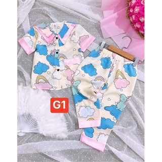 bộ pyjama lụa mango loại 1 sz 9-21kg