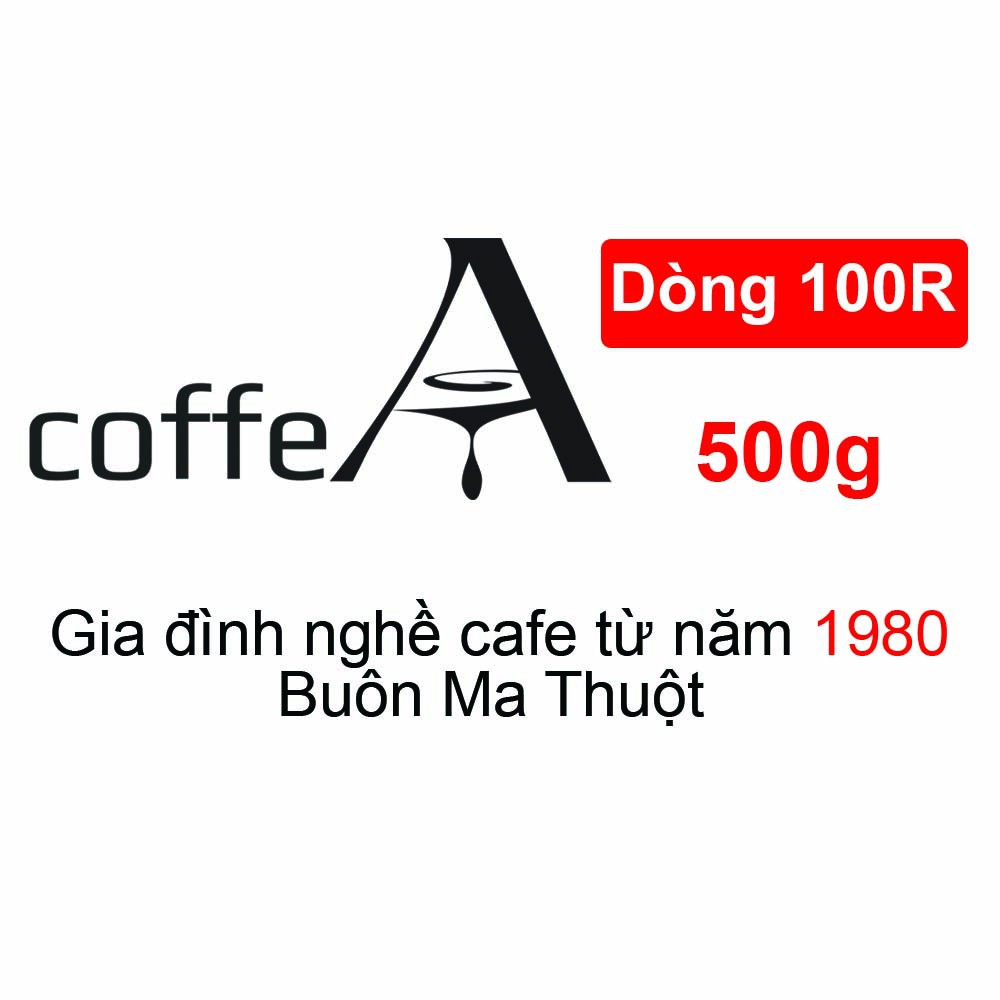 Cà phê Robusta nguyên chất 100% rang xay, dùng pha phin pha máy 100R 500g