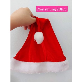 Nón Noel nhung/nỉ