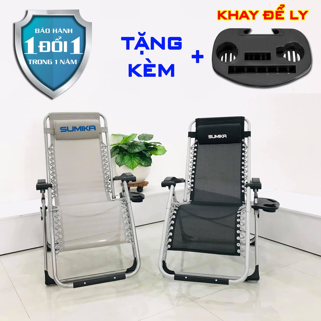 2 mẫu ghế gấp xếp thư giãn đa năng Sumika 179 (Tặng khay để ly) tải trọng 300kg,bảo hành 1 năm,ghế văn phòng