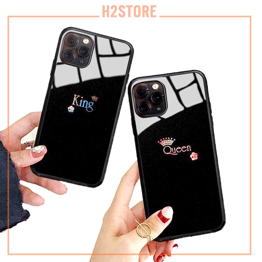 Ốp iphone kính King Queen cho iphone 6 s plus 7 8 plus Xr X s max 11 11 pro max 12 mini 12 pro max Se2