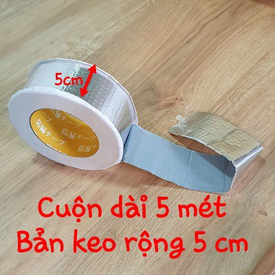 Keo Siêu Dính Chống Thấm - Chống Dột - Cách Nhiệt - Chống Ăn Mòn Cuộn dài 5m, bản 5cm
