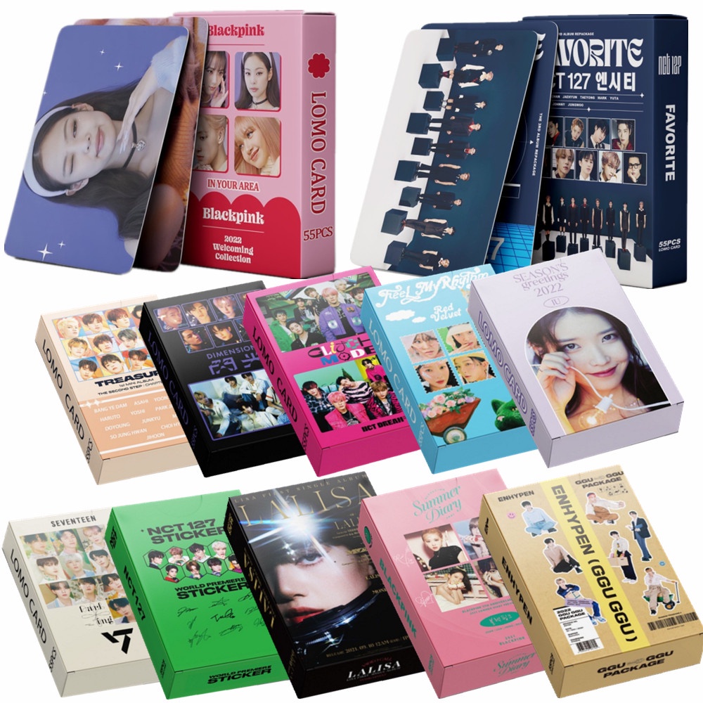 2022 Thẻ Ảnh Nhóm Nhạc KPOP BTS BLACKPINK Lomo Card ENHYPEN IU SEVENTEEN NCT RED VELVET STRAY KIDS TREASURE TWICE