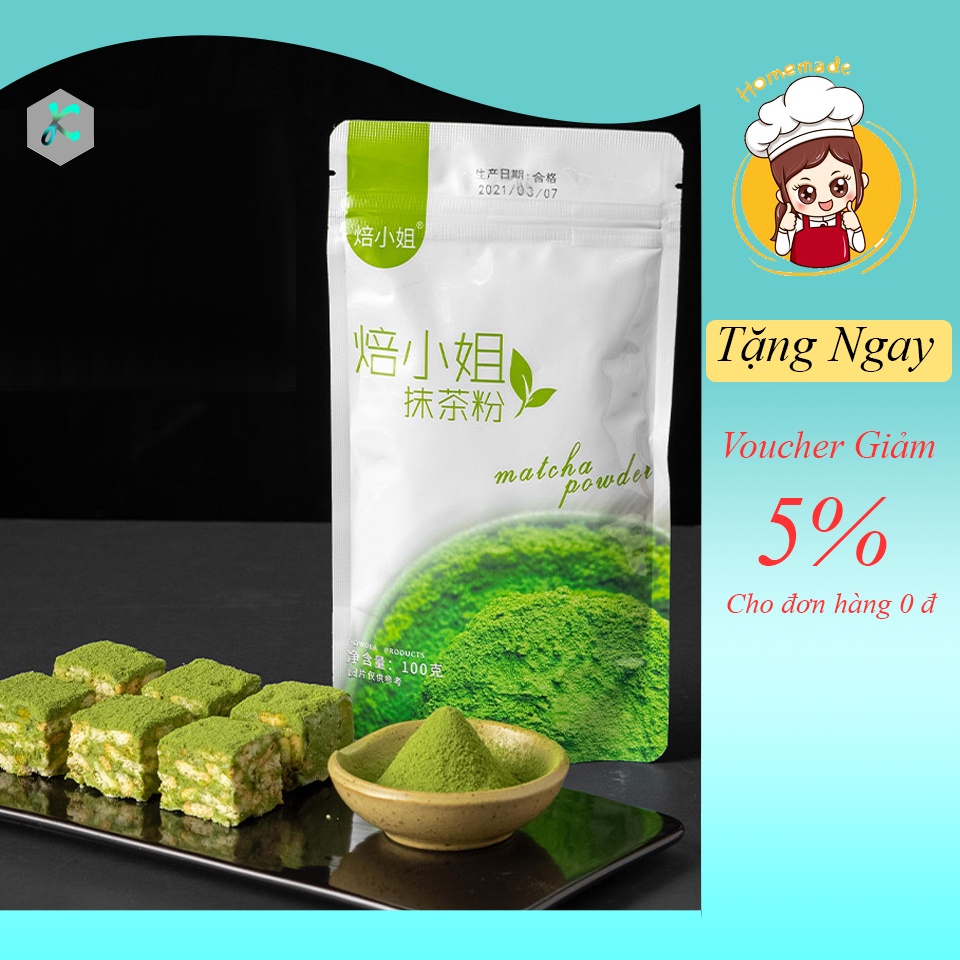 Matcha Powder, Bột matcha Đài Loan nguyên chất 100g