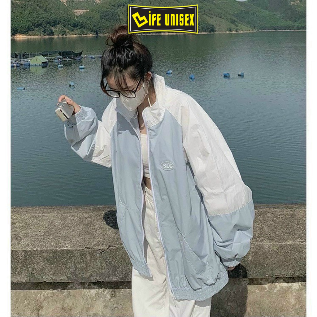 Áo Khoác Dù 2 Lớp S.L.C Ulzzang Nam Nữ Unisex Form Rộng Bomber Jacket Life Unisex