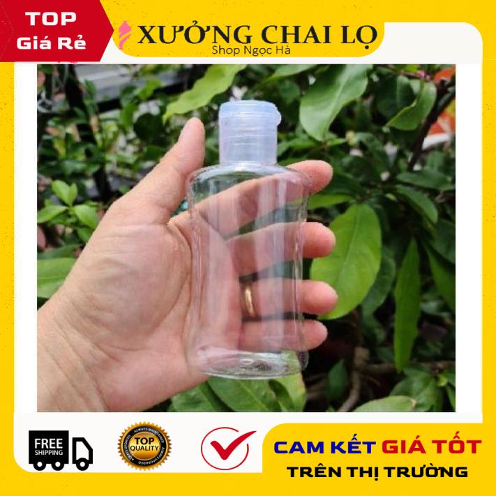 Chai Chiết Mĩ Phẩm ❤ GIÁ RẺ NHẤT ❤ Chai nhựa pet nắp bật dẹp baby 90ml/180ml chiết mỹ phẩm, đựng gel, nước rửa tay