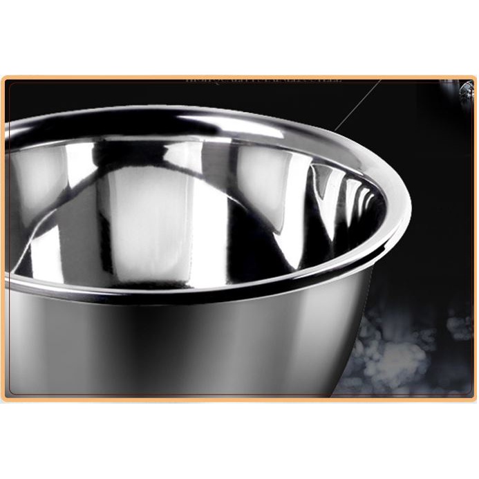 Tô (âu) trộn bột inox dày dặn đế silicon cao cấp size 20cm-22cm-24cm-26cm-28cm-30cm