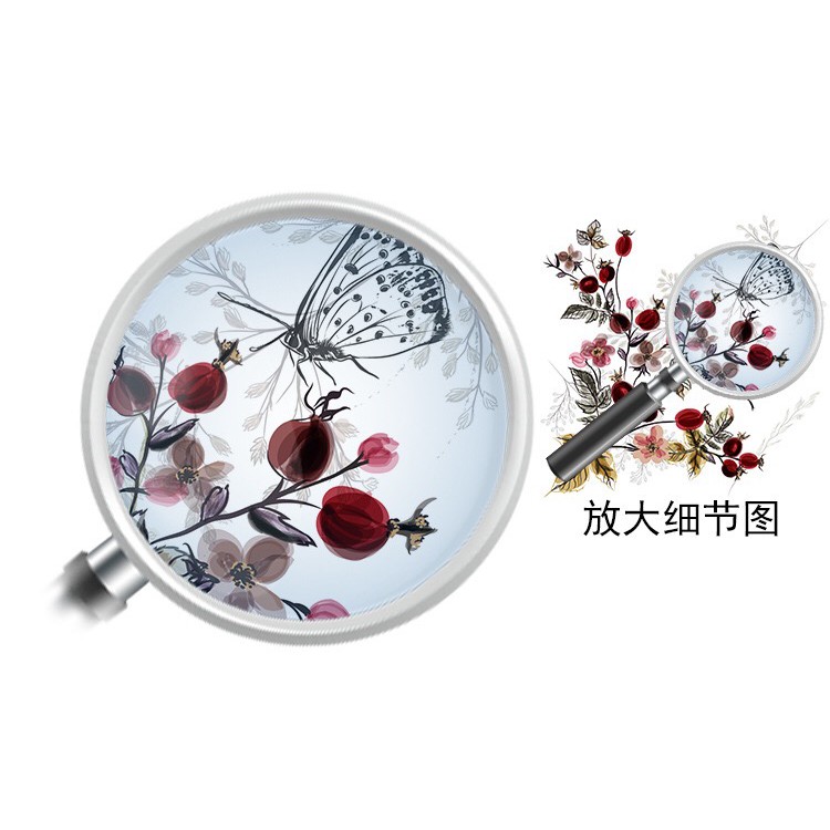 Decal dán kính cao cấp - mẫu Hoa Bướm Đỏ( 60x58 )