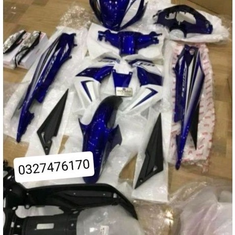 Bộ nhựa dàn áo xe Exciter 2010 xanh GP zin yamaha