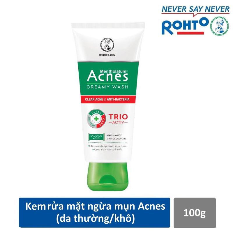 ✓ CHÍNH HÃNG - BỘ SẢN PHẨM NGỪA MỤN ACNES TRIO ACTIV - 3S (BỘ LỚN)