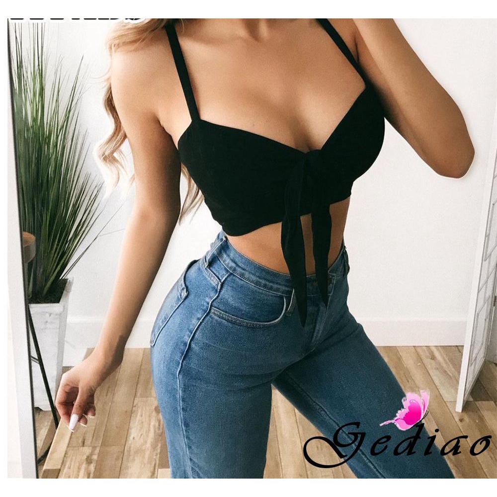 Ged♥Women´s Crop Top Sleeveless Summer Casual Tank Tops Vest Blouse T Shirt