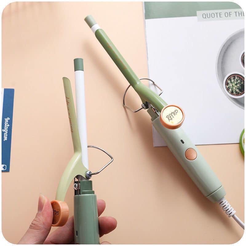 Máy uốn tóc mini, Máy làm tóc tạo lọn xoăn nhỏ Retro 9mm nhỏ gọn tiện lợi nhiều màu sắc
