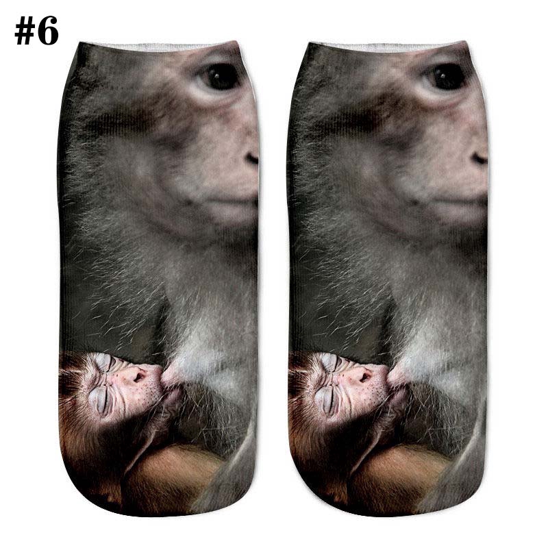 Fashion Funny Girls Women Casual Socks 3D cute Animal Ankle Short