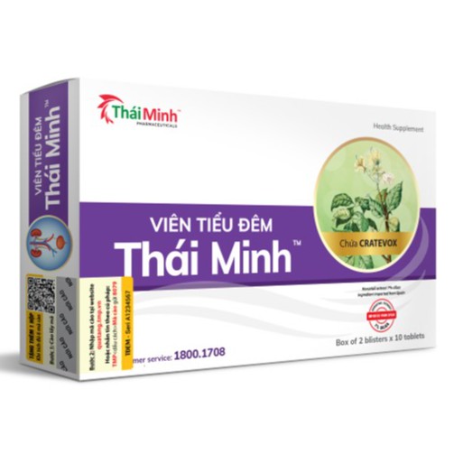 Viên Tiểu Đêm Thái Minh - Hỗ Trợ Giảm Tình Trạng Tiểu Không Tự Chủ Do Chức Năng Thận Kém (20 viên)