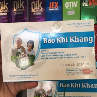 Thực phẩm chức năng Bảo Khí Khang - Hộp 2 vỉ x 10 viên