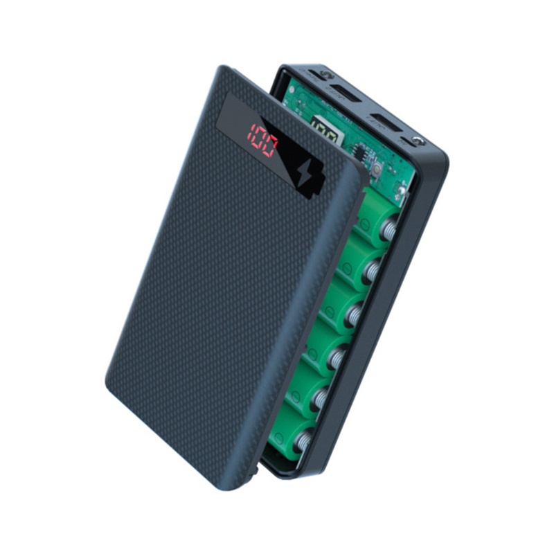 Vỏ sạc dự phòng 6 cổng USB đa năng với 2 cổng ra USB