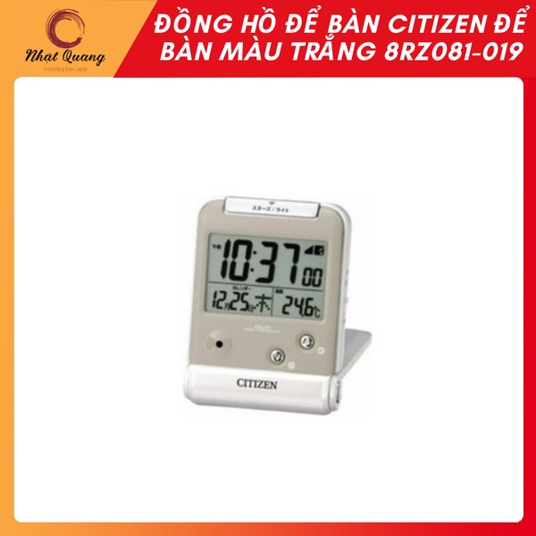 Đồng hồ để bàn Citizen để bàn màu trắng