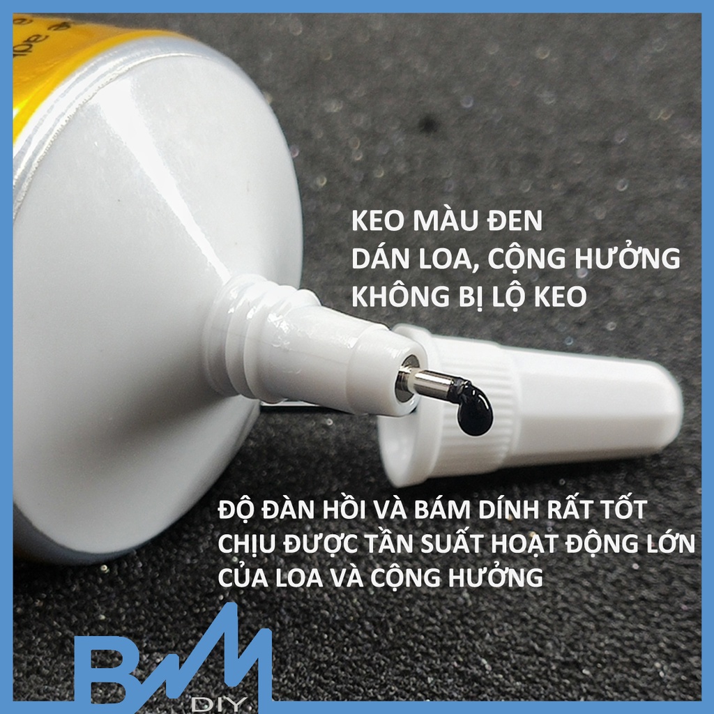 Keo đen T7000 dán cộng hưởng gân màng loa tuýp 110ml