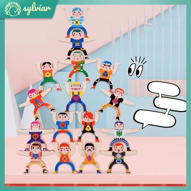 Bộ Đồ Chơi Xếp Hình Cân Bằng Bằng Bằng Gỗ Dành Cho Trẻ Em