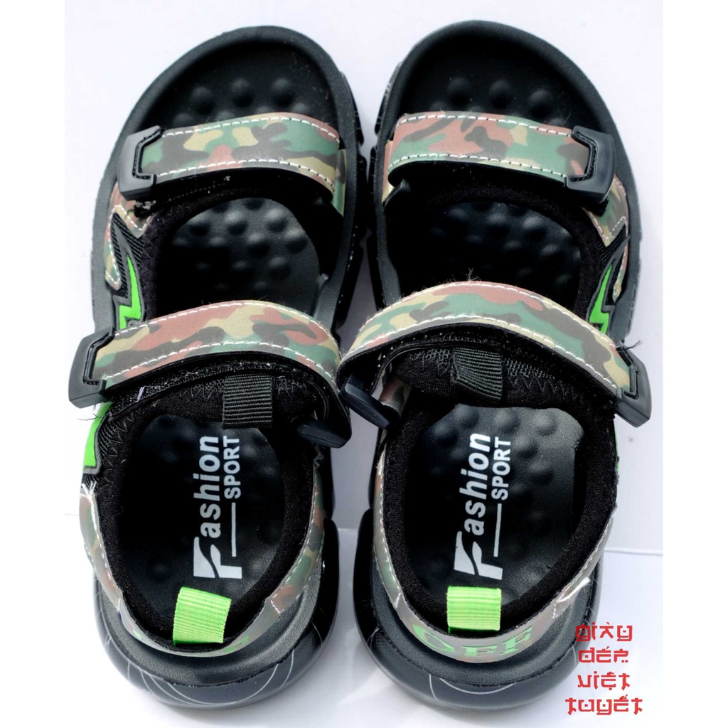 Sandal học sinh nam rằn ri, giày quai hậu quân đội trẻ em – May House Shop