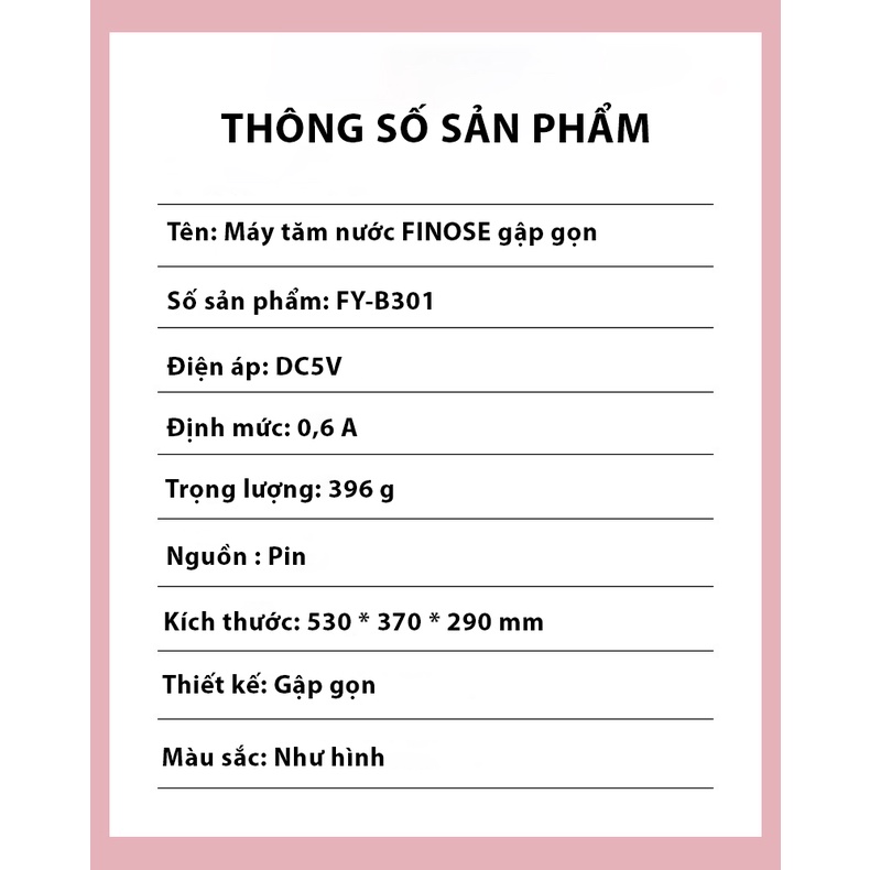 Máy tăm nước cao cấp cầm tay – Công nghệ chống thấm nước IPX7 - Thiết kế gấp gọn- Chải sạch 99,99 vi khuẩn mảng bám