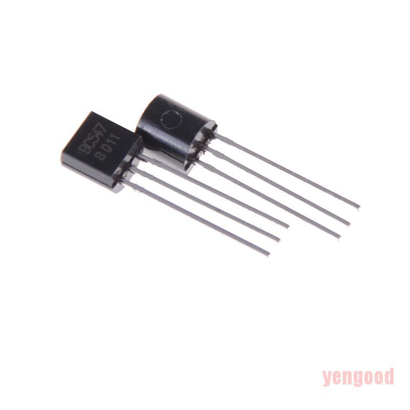 yengood 50pcs/set Transistor NPN black BC547 BC547B 0.1A/45V