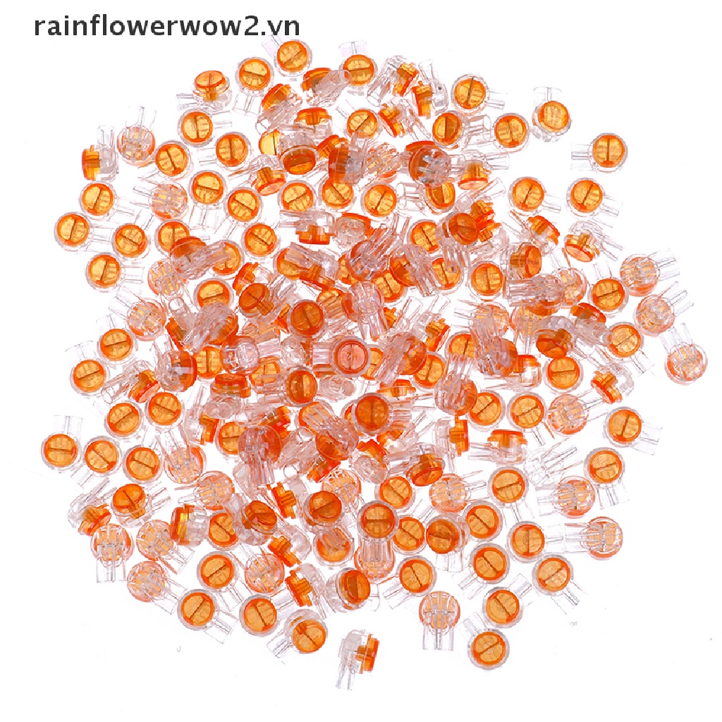 Set 200 Đầu Nối Dây Điện 2 Cổng Bằng Nhựa K1 Màu Cam Chuyên Dụng
