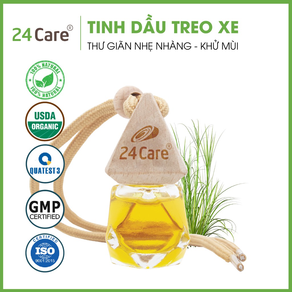 Tinh dầu treo xe Sả Java 24Care 10ml