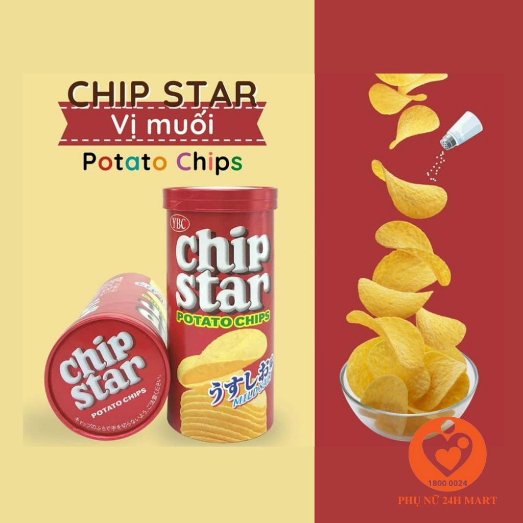 Bánh Snack Khoai tây YBC Chip Star Nhật 6 vị hộp 50g [HSD T11/2022]