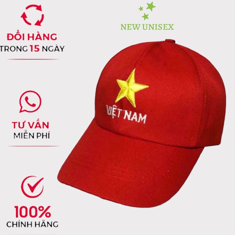 Mũ Lưỡi Chai Việt Nam Cờ Đỏ Sao Vàng Cổ Vũ Thắng Lợi [NEW UNISEX]