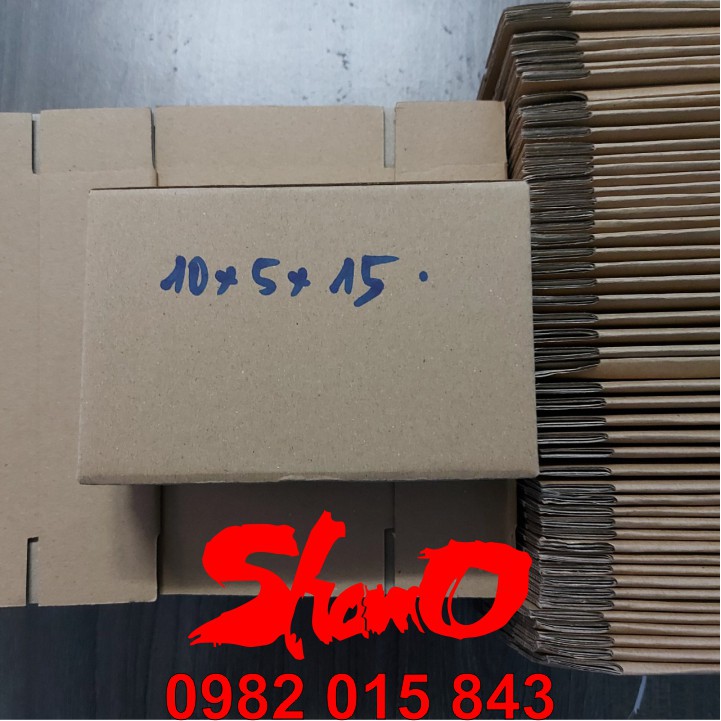 [ 50 chiếc ] Hộp carton KT: 15cm x 10cm x 5cm – Dùng trong công tác đóng hàng hỗ trợ vận chuyển - Hộp COD