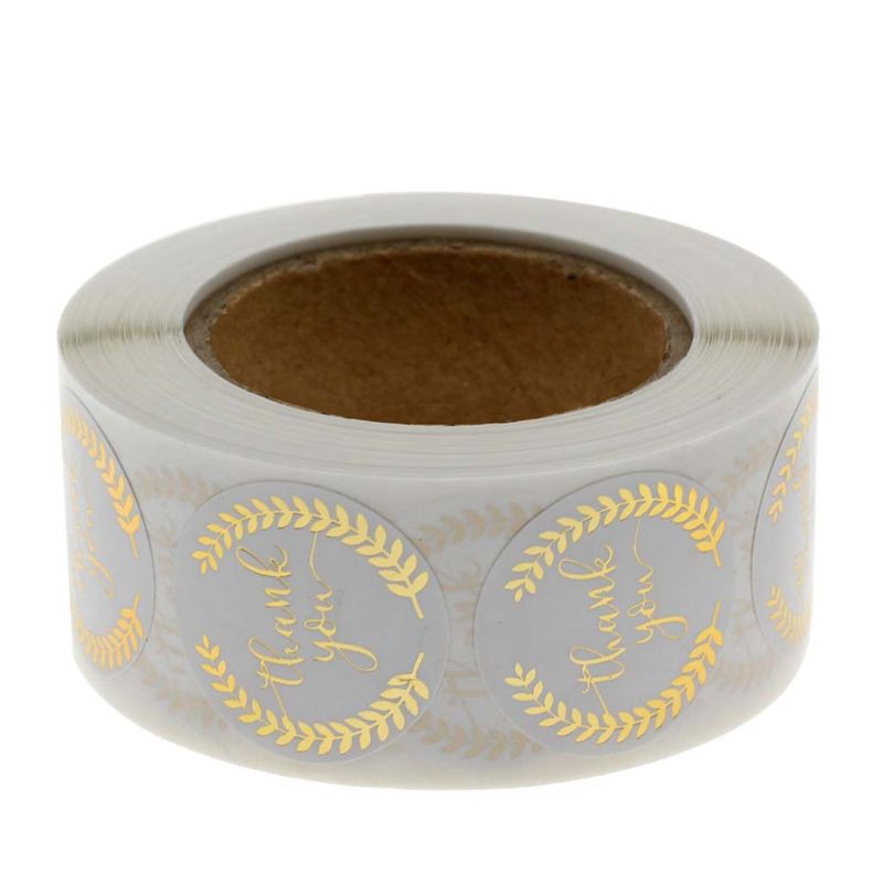 Sticker Chữ Thank You Màu Vàng Nhũ Lấp Lánh