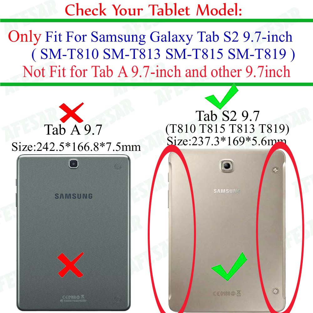 Bao da máy tỉnh bảng màu trơn dùng cho Samsung Galaxy Tab S2 9.7 SM-T810 T813 T815 T819 | BigBuy360 - bigbuy360.vn