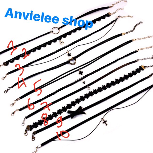 10 vòng Choker Set 10 Choker