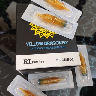 Hộp 20 kim xăm Pen 5RL Yellow Dragonfly đi khung
