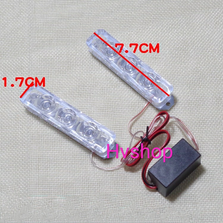 Cặp đèn chớp xanh đỏ H2 xe máy 12V