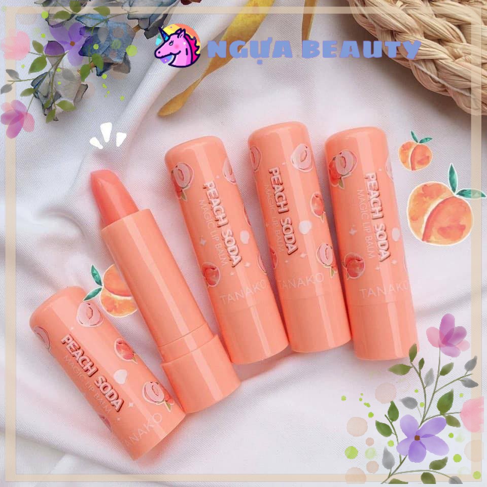 🦄 Son Dưỡng ĐÀO YÊU PEACHY LIPBALM 3.5g đủ loại có màu căng mộng mèm môi nội địa sỉ rẻ NGỰA BEAUTY