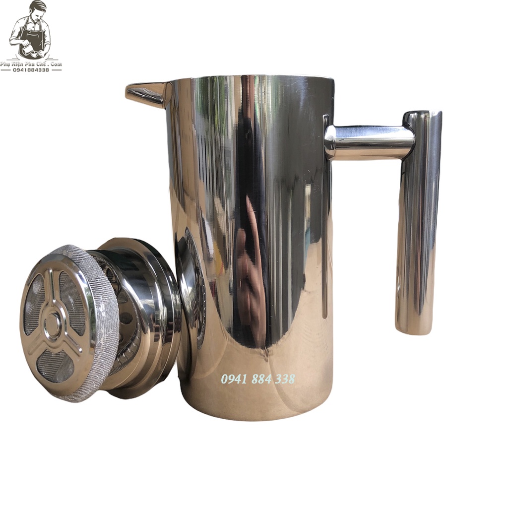 Bình Pha Cafe Kiểu Pháp French Press Inox 304  2 Lớp