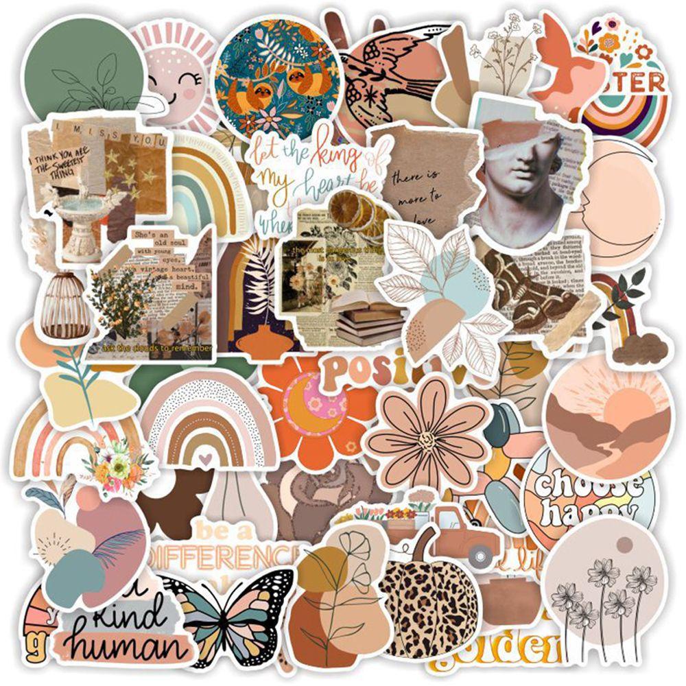 Miếng Dán PVC Hình Cô Gái Bohemian Dễ Thương Vui Nhộn Dùng Trang Trí Sổ Tay DIY