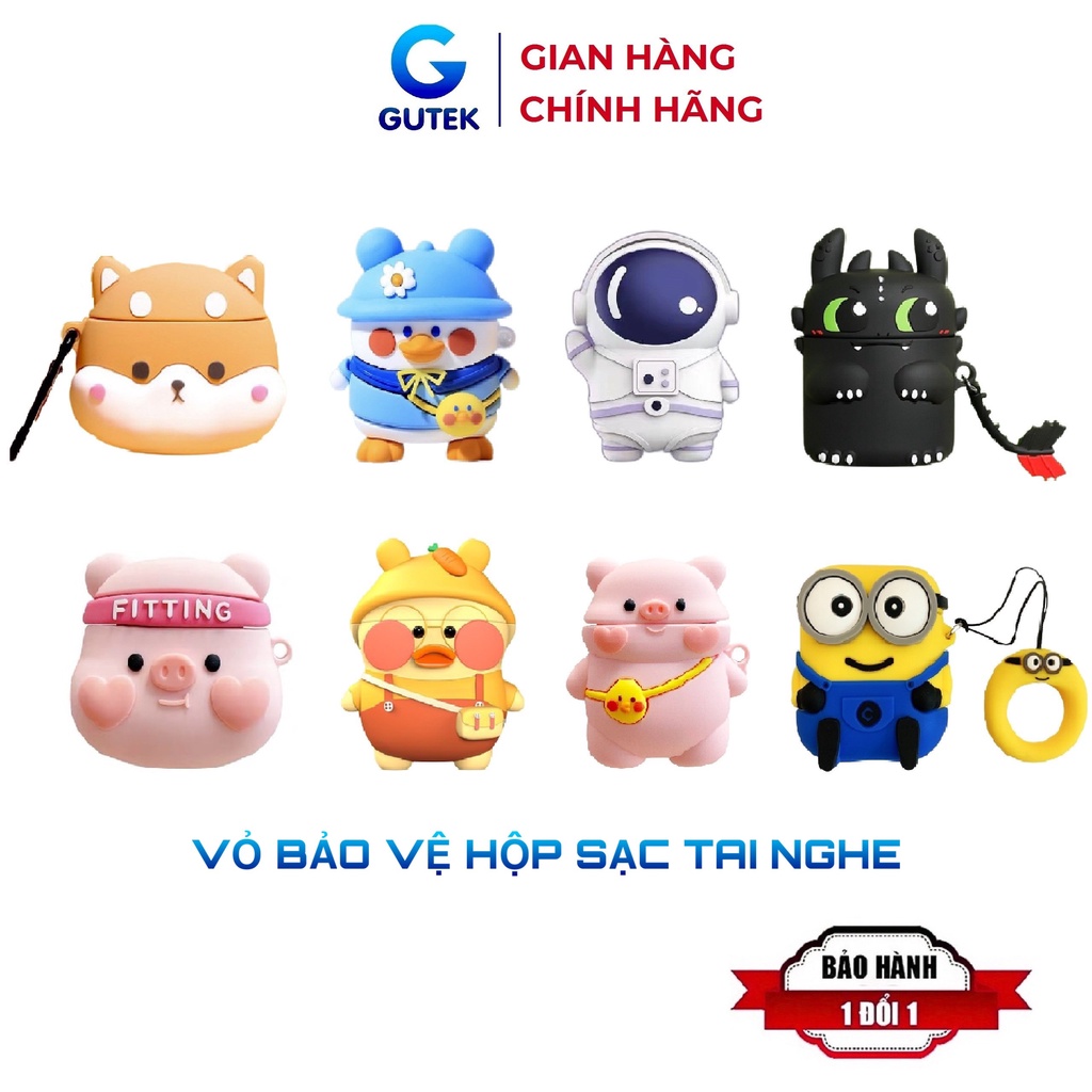 Vỏ bao đựng bảo vệ tai nghe bluetooth Gutek CS6 case silicon sử dụng được cho i11 i12