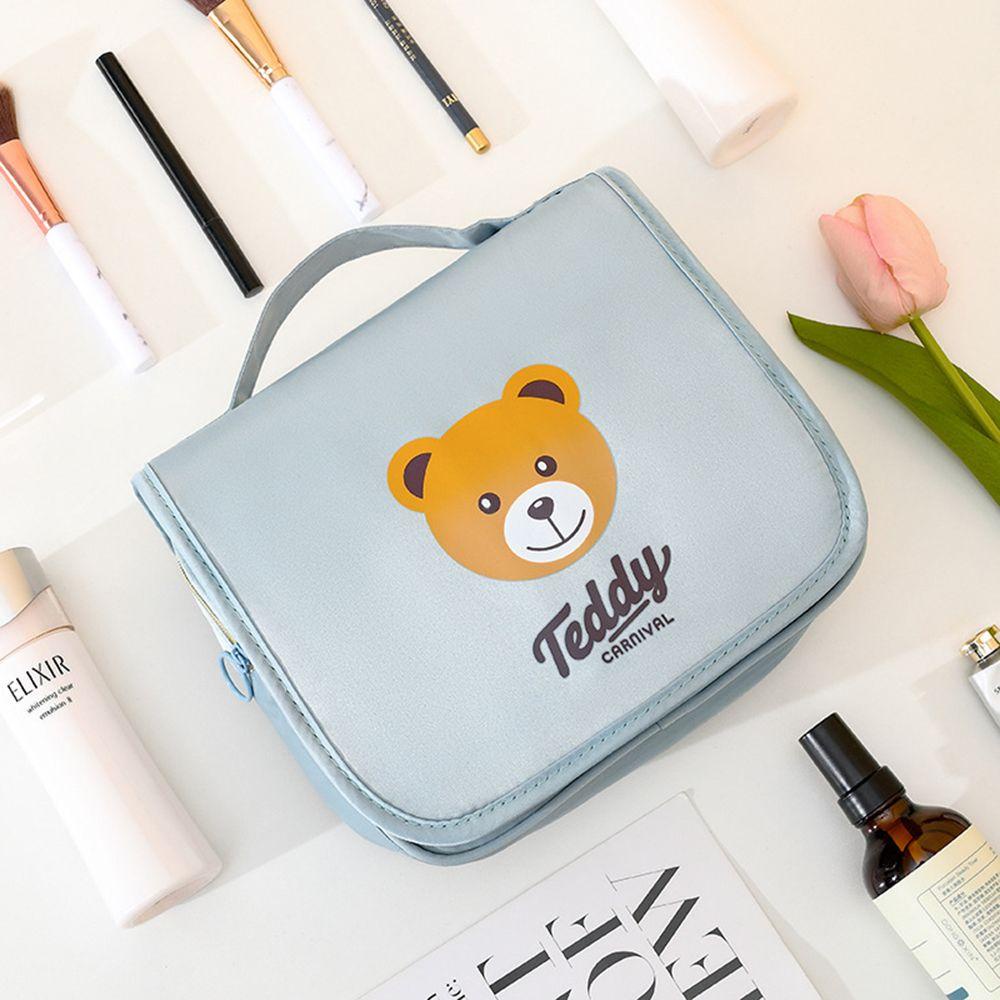 Túi Đựng Mỹ Phẩm / Đồ Trang Điểm Họa Tiết Gấu Teddy Dễ Thương