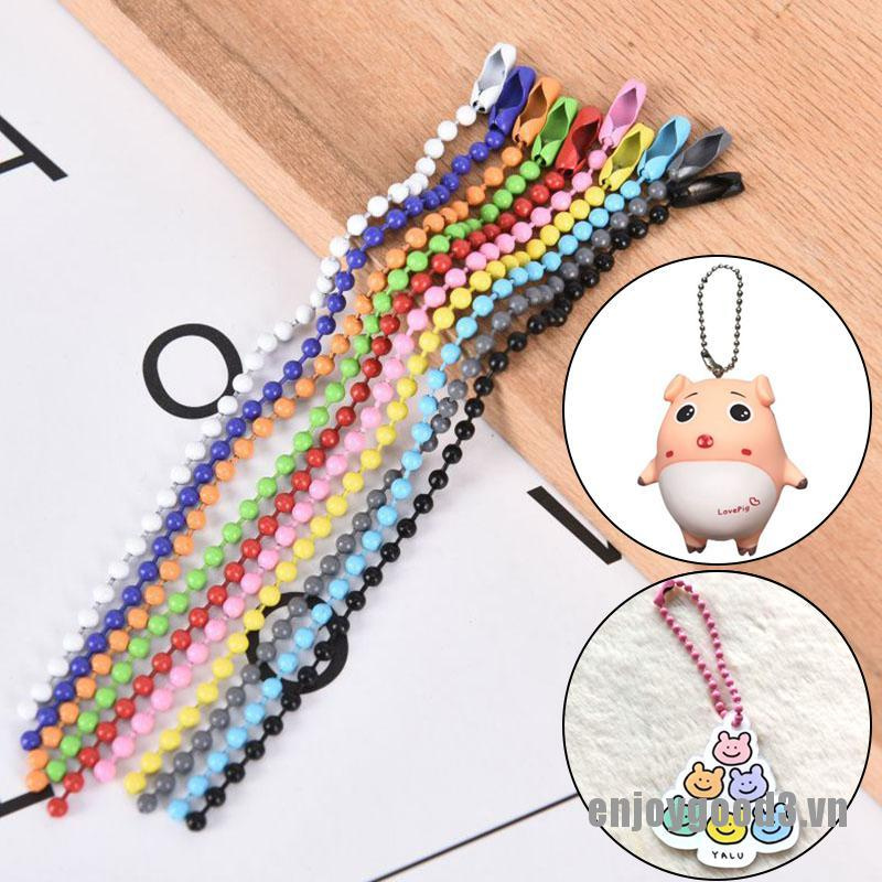 Bộ 10 dây xích bi màu sắc 2.4mm làm đồ trang sức diy