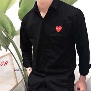 Áo sơ mi thêu tim