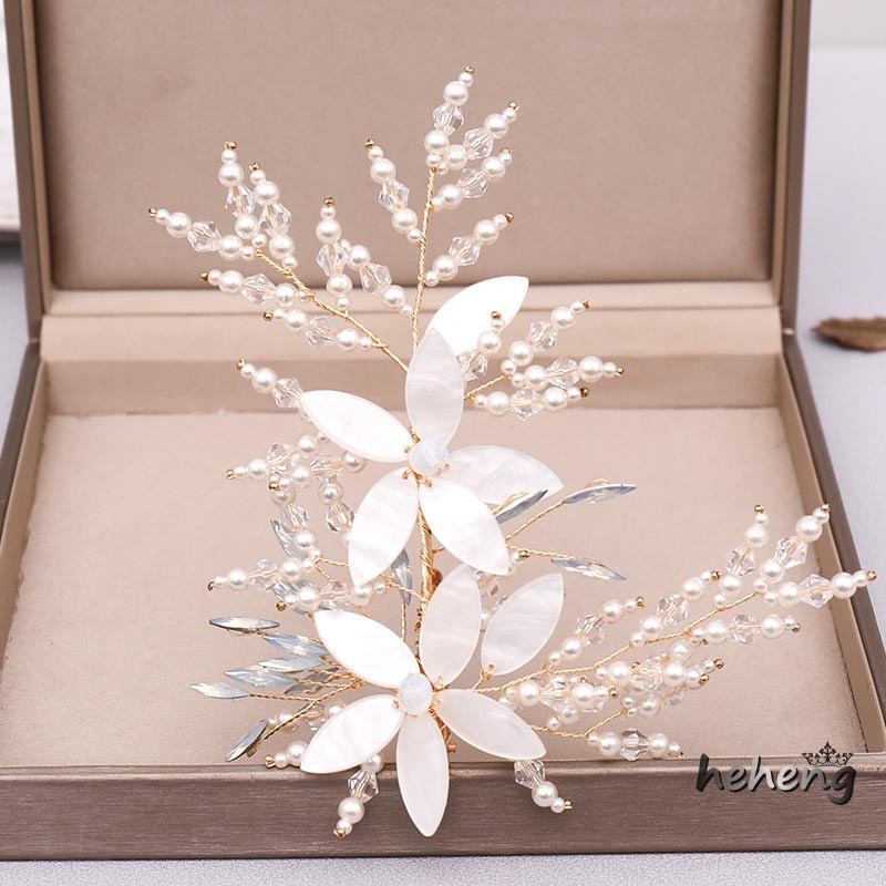 Kẹp Tóc Hình Hoa Đính Đá Lấp Lánh Thời Trang Cho Cô Dâu