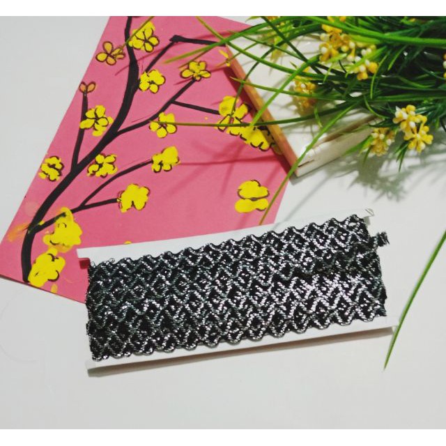 Combo 1 mét dây ren kim tuyến trang trí hanmade