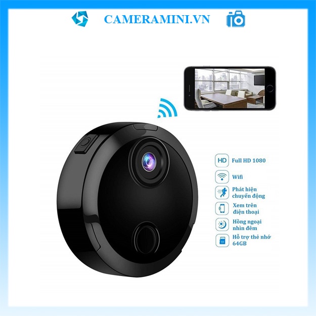 Camera wifi an ninh HDQ15 kết nối từ xa qua điện thoại, có hồng ngoại quay đêm, có pin, không dây, có qrcode đằng sau