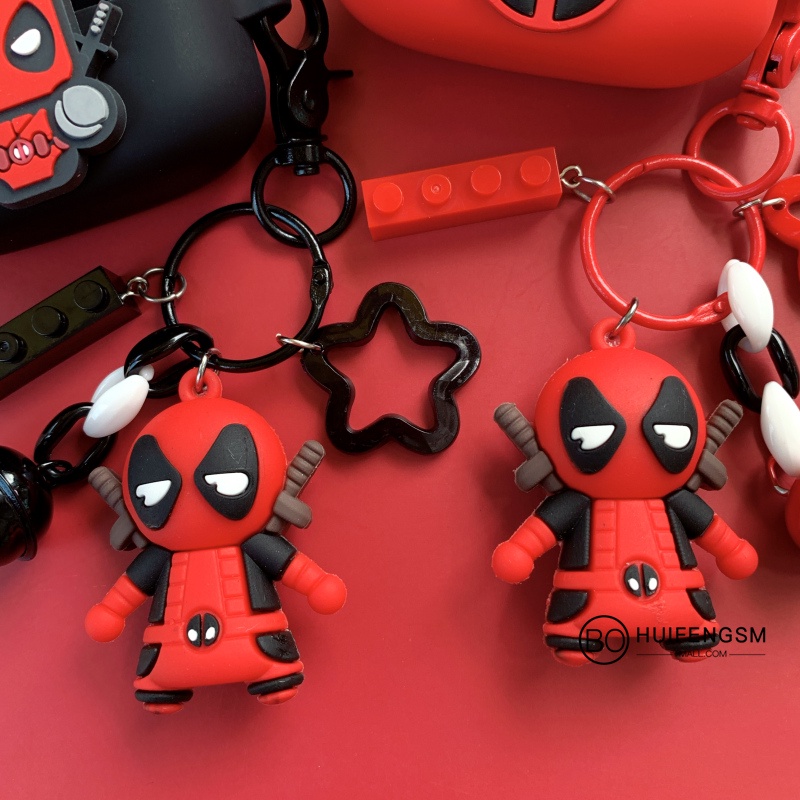Sony WF-1000XM4 Case Cartoon Ring Lanyard Sony WF-1000XM3 Silicone Soft Case Cover Cartoon Deadpool Keychain Pendant Sony WF-SP800N Bluetooth Headphone Case Cover Sony LinkBuds WF-L900 Cover Shockproof Case Sony XB700 Case
