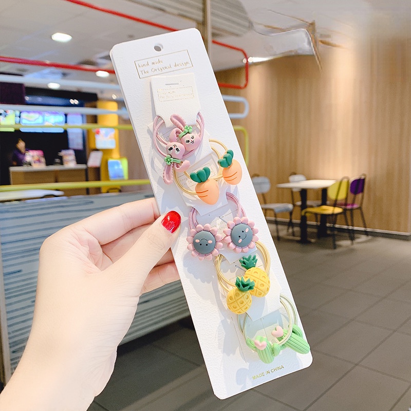 Dây Buộc Tóc Cao Su Nhỏ Dễ Thương Không Đau Cho Bé Gái